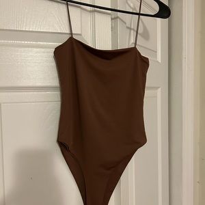 Shein Brown Cami Bodysuit